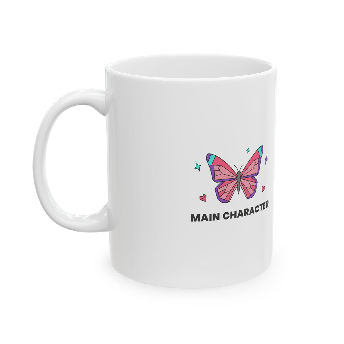 Holographic Y2K Butterfly | 11oz Ceramic Coffee Mug for Aesthetic Sips | Galentine’s & Friends Gift | Gen Z Valentine Vibes