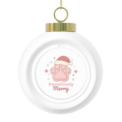 Christmas Ball Ornament - Pawsitively Merry Pet Holiday Design