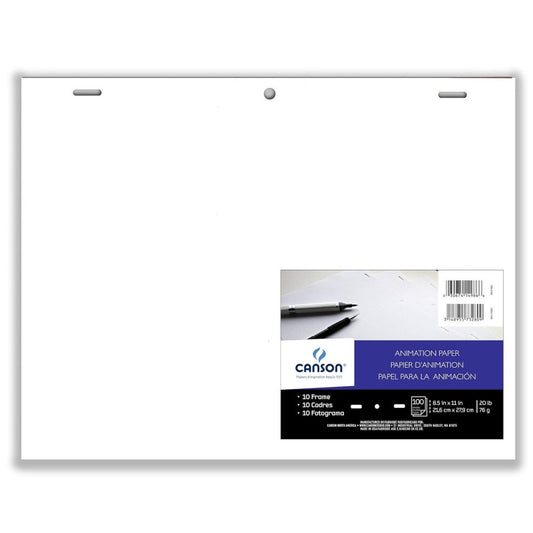 Artist Series Acme Punched Animation 10 Frame Sheet Bulk Pack, 100 Sheet, 8.5x11 inch, 1 Count