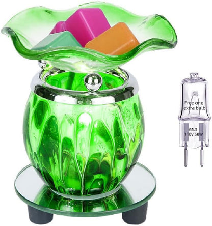 3 in 1 Electric Oil Warmer Scented Wax Warmer Wax Melt Warmer Wax Melter Fragrance Wax Burner(Lw-Green2)