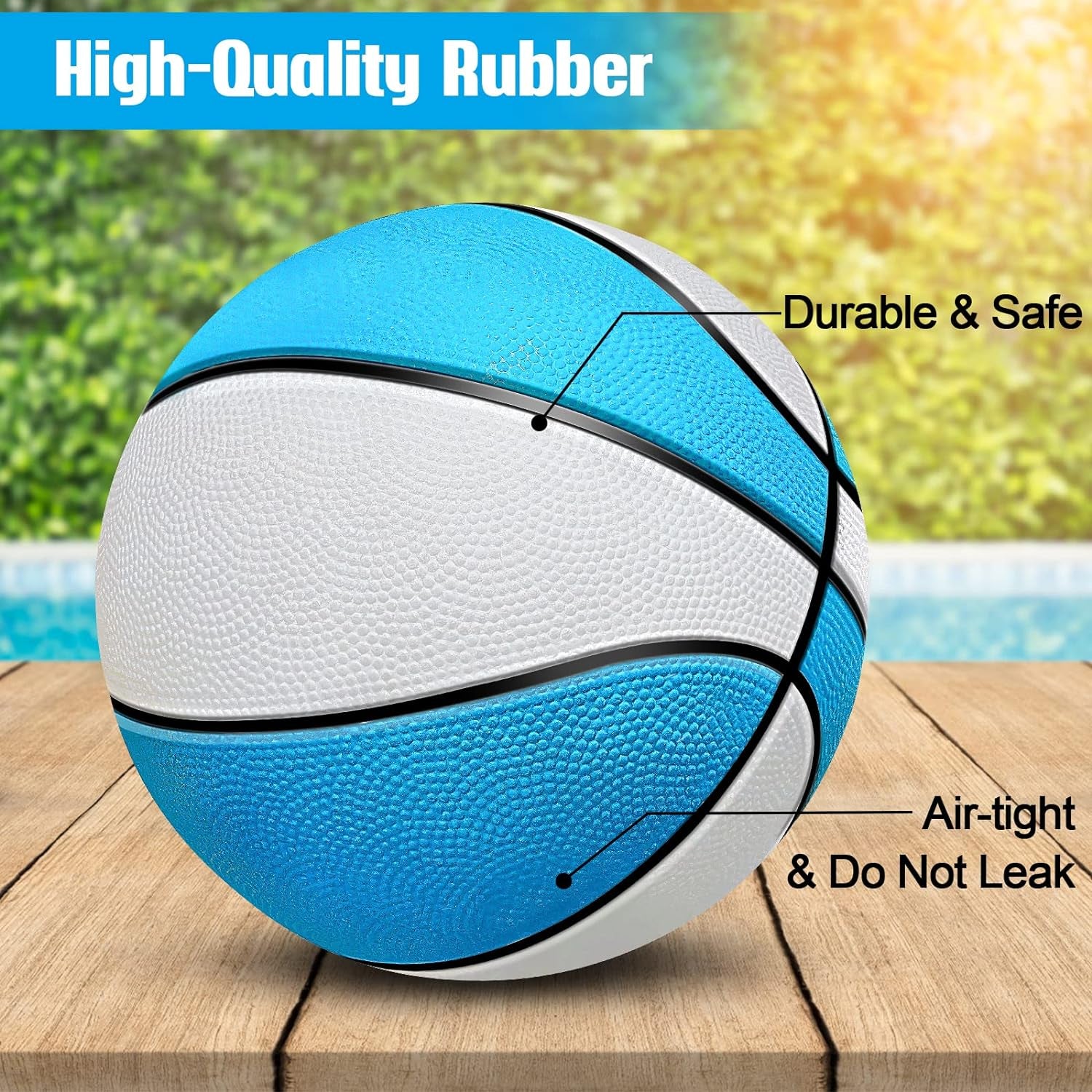 Mini Basketball Replacement 8.5 Inch Mini Pool Basketballs Ball Hoop Indoor Outdoor Toy, Fits All Standard Swimming Pool Basketball Hoop Pool Game Toy Water Games
