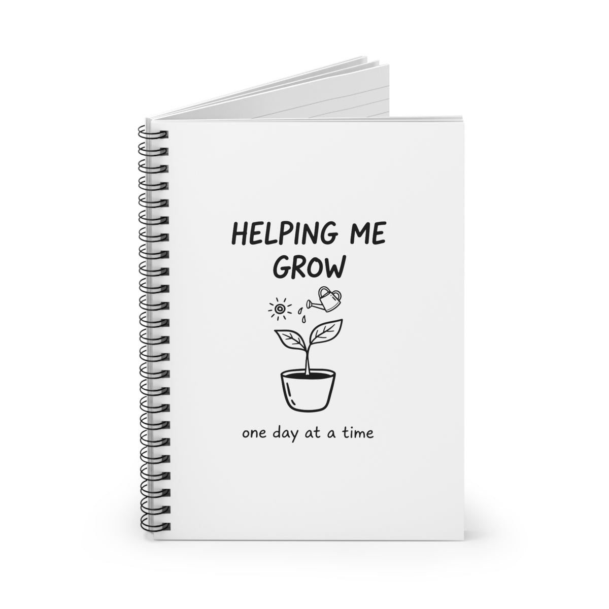 Spiral Journal Notebook, Helping Me Grow, School Gift, Book Collector