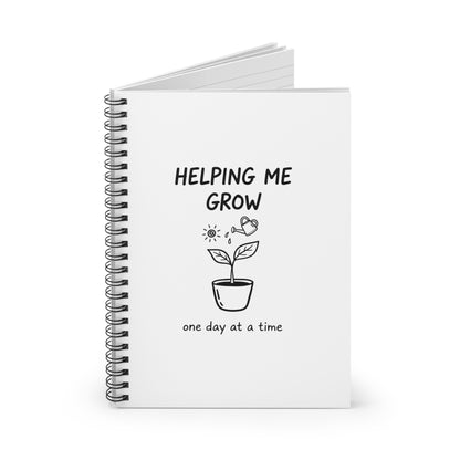 Spiral Journal Notebook, Helping Me Grow, School Gift, Book Collector