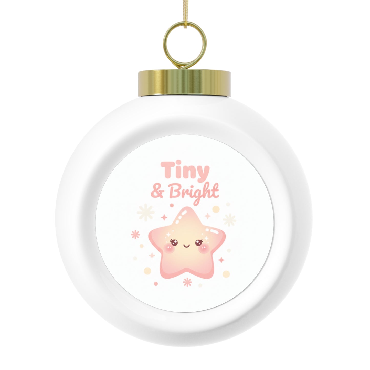 Glossy Ceramic Christmas Ball Ornament - Tiny & Bright