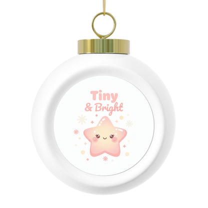 Glossy Ceramic Christmas Ball Ornament - Tiny & Bright