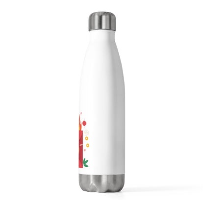 Red Envelope Horse Emblem | 20oz Insulated Tumbler Bottle for Travel & Daily Use | Lunar New Year Gift for Family & Teachers | Gold Foil Red