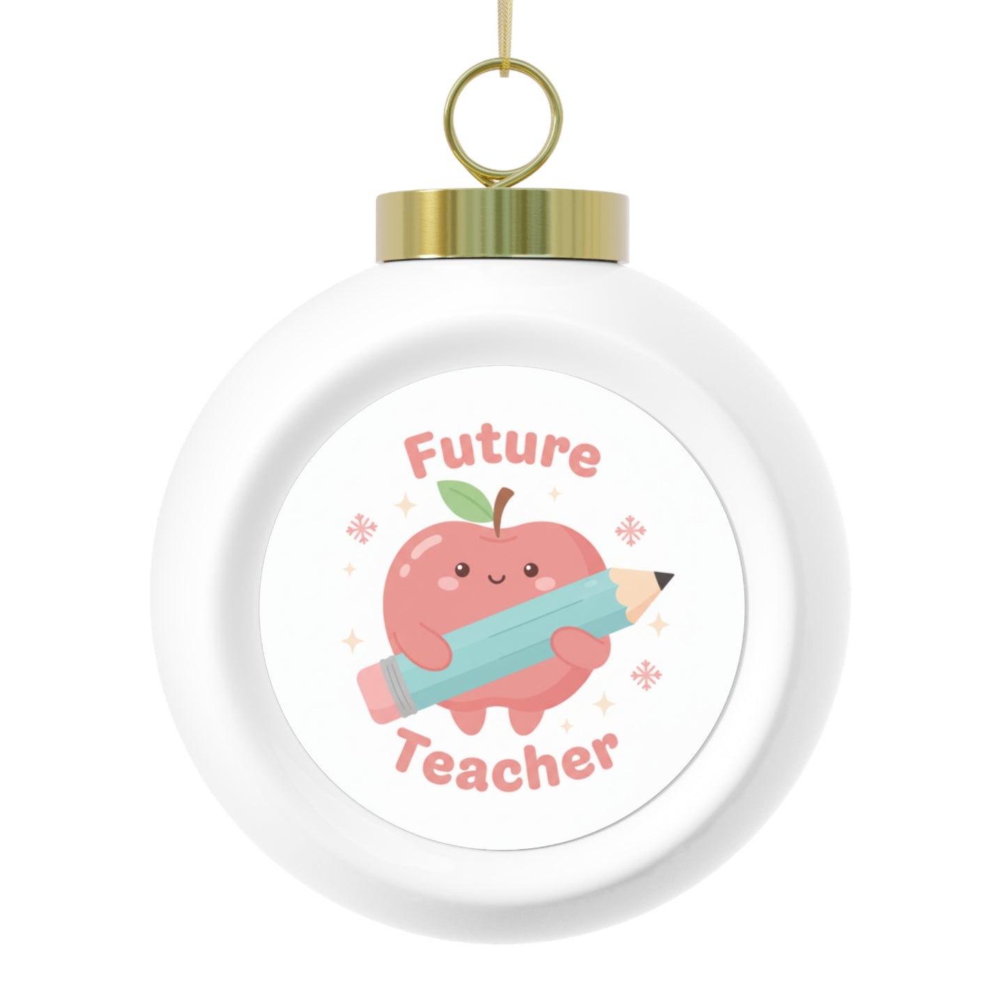 3" Ceramic Christmas Ornament - Future Teacher