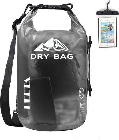 Waterproof Dry Bag for Women Men, 5L/10L/20L/30L/40L Roll Top Lightweight Dry Storage Bag Backpack with Phone Case for Travel, Swimming, Boating, Kayaking, Camping and Beach