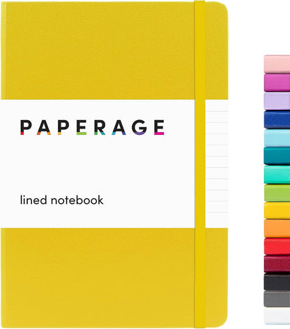 Lined Journal Notebook, (Yellow), 160 Pages, Medium 5.7 Inches X 8 Inches - 100 Gsm Thick Paper, Hardcover