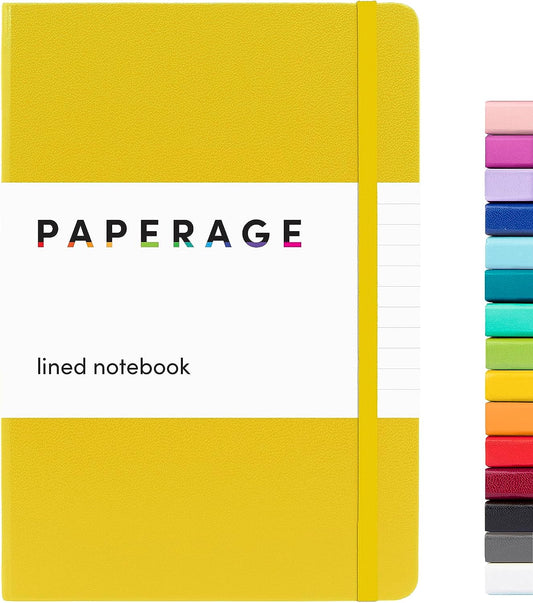 Lined Journal Notebook, (Yellow), 160 Pages, Medium 5.7 Inches X 8 Inches - 100 Gsm Thick Paper, Hardcover