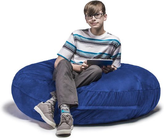 Bean Bags Cocoon Junior Kids Bean Bag, 4-Feet, Blueberry Microsuede