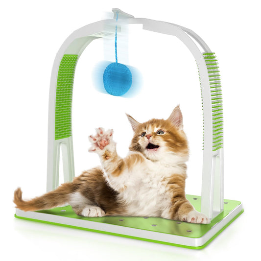 PUREVACY Cat Arch Self Groomer 12.5 Inch High. Cat Scratcher Toy. Self Grooming