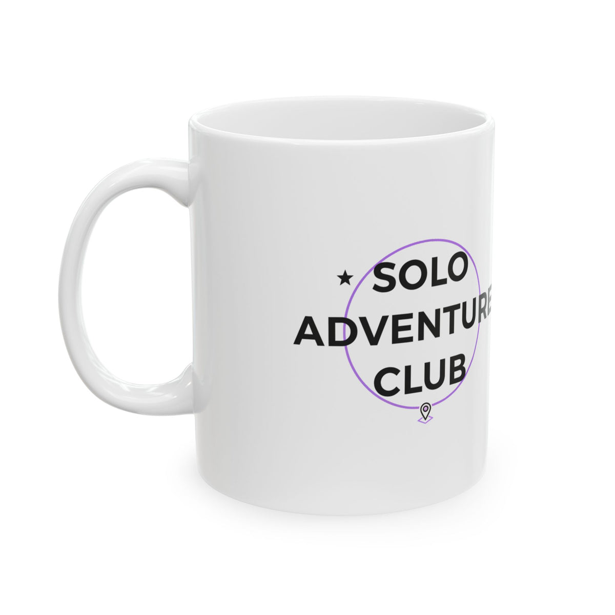 Solo Adventures > Settling | 11oz Ceramic Coffee Mug for Hikers & Dreamers | Galentine’s & Self-Love Gift | Y2K Valentine Aesthetic