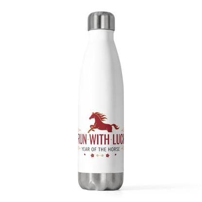 Lucky An Fire Horse 2026 Design | 20oz Insulated Stainless Steel Tumbler | Lunar New Year Gift for Family & Teachers | Red Gold Festive