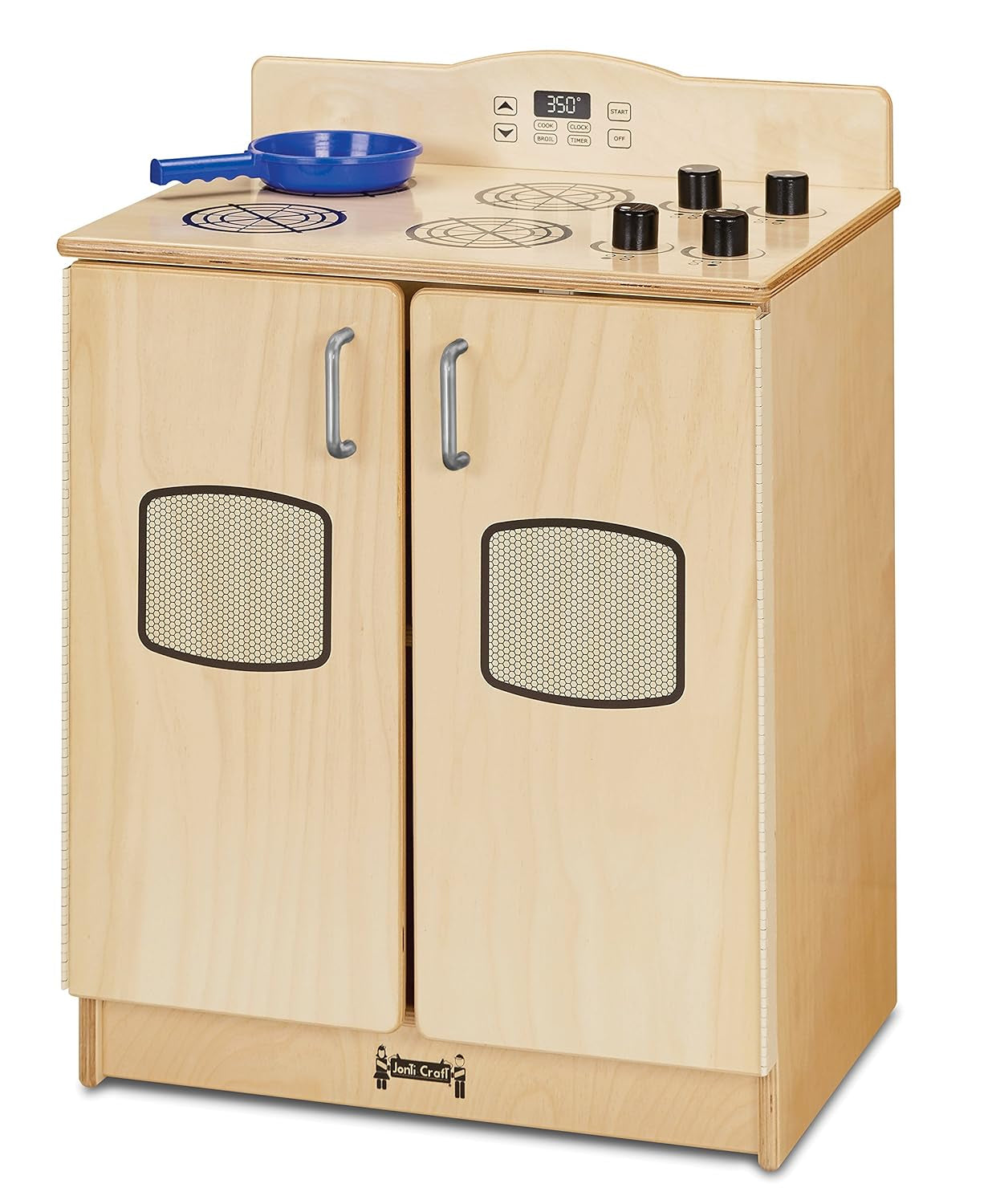 2411JC Culinary Creations Play Kitchen, 35 X 80 X 15 Inches, Natural Wood, 4 Piece Set