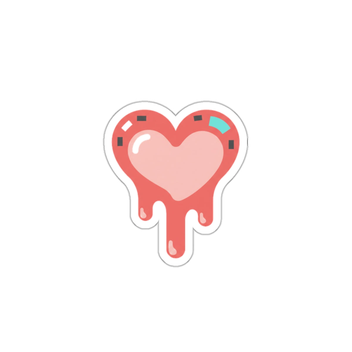 Melting Heart Drip Gradient | Die-Cut Vinyl Sticker for Laptops & Water Bottles | Valentine & Galentine Gift | Y2K Aesthetic