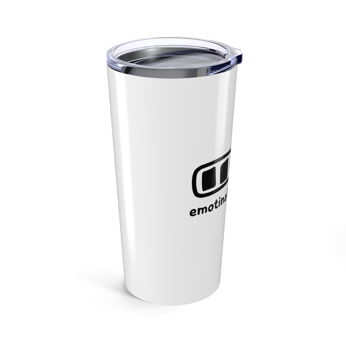 emotionally buffering… | 20oz Stainless Steel Sublimation Tumbler for Burnout Humor | Friend & Family Gift | Chicken Scratch Irony Doodle