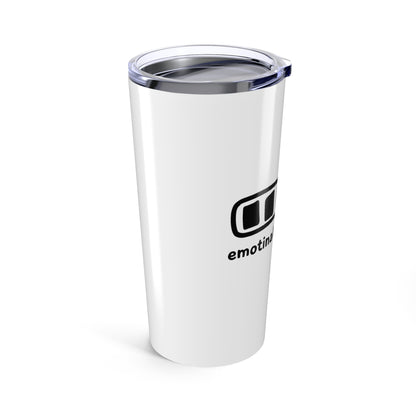 emotionally buffering… | 20oz Stainless Steel Sublimation Tumbler for Burnout Humor | Friend & Family Gift | Chicken Scratch Irony Doodle