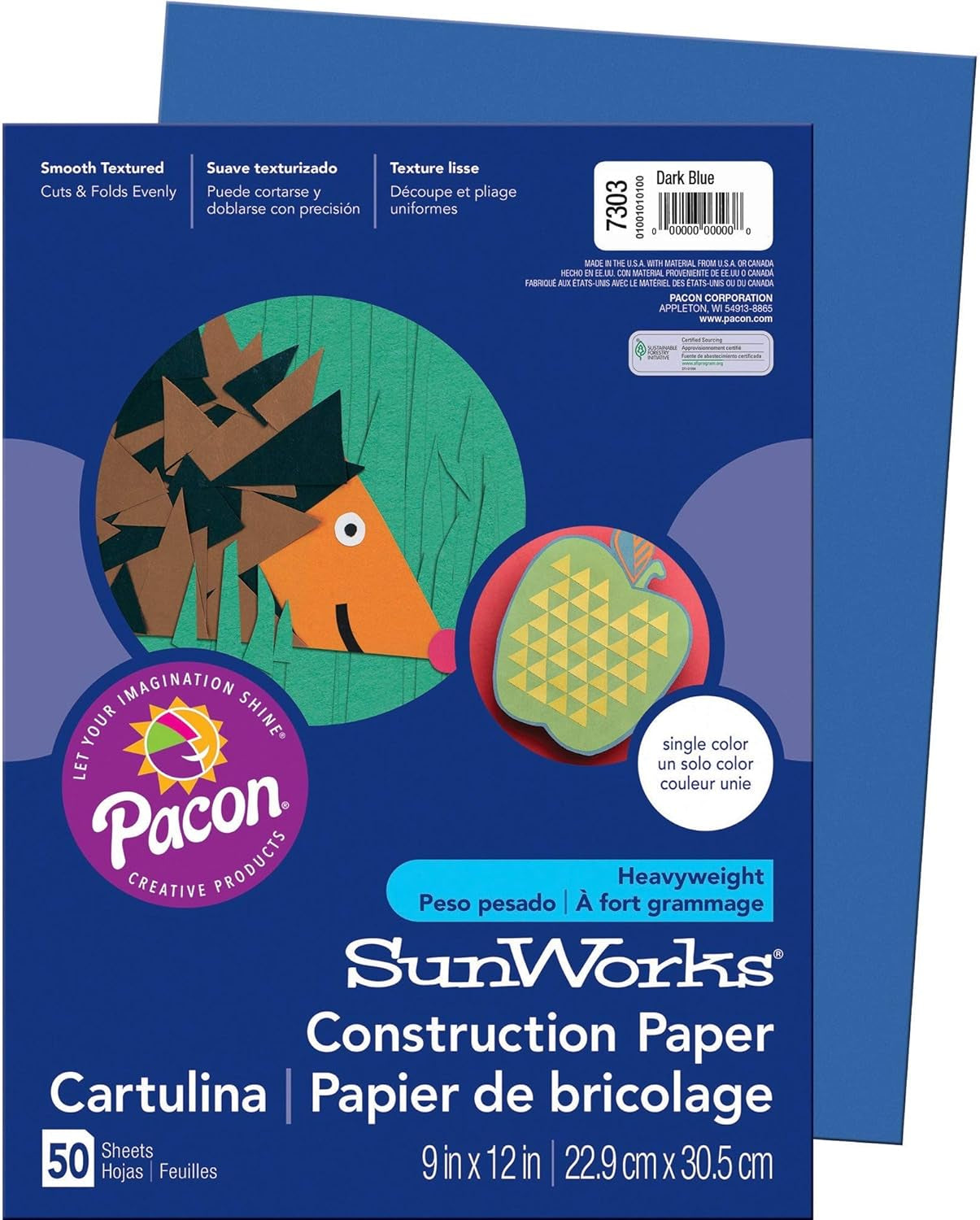 (Formerly ) Construction Paper, Bright White, 9" X 12", 50 Sheets