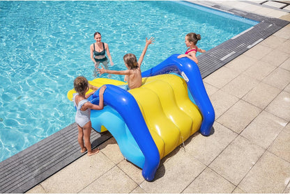 H2OGO! Giant Inflatable Outdoor Swimming Pool Water Slide with Built-In Sprinkler, Large Platform, and 4 Water Chambers for Stability