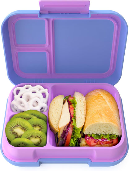 ® Pop - Leak-Proof Lunch Box & Removable Divider for Ages 8+ & Teens - Lunch Container Holds 5 Cups of Food; 3-4 Compartments; Microwave/Dishwasher Safe; 2 Year Warranty (Periwinkle/Pink)