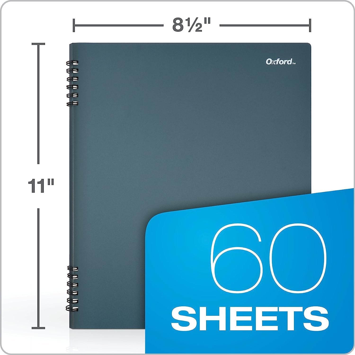 Stone Paper Notebook, 8-1/2" X 11", Blue Cover, 60 Sheets, 2 Pack (161646)