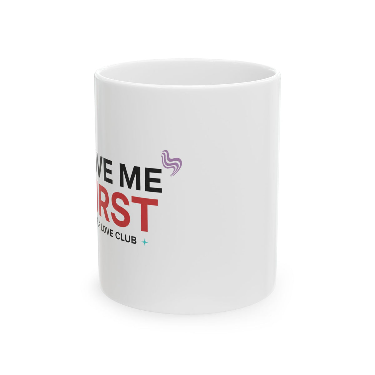Self Love Gradient Vibes | 11oz Ceramic Coffee Mug for Daily Affirmations | Galentine’s Day & Friend Gift | Modern Y2K Aesthetic