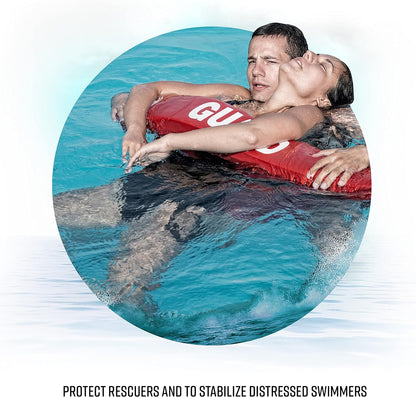 Lifeguard Rescue Tube for Home and Commercial Use - Ideal for Lifeguard and Personal Pool - Includes Matching Whistle