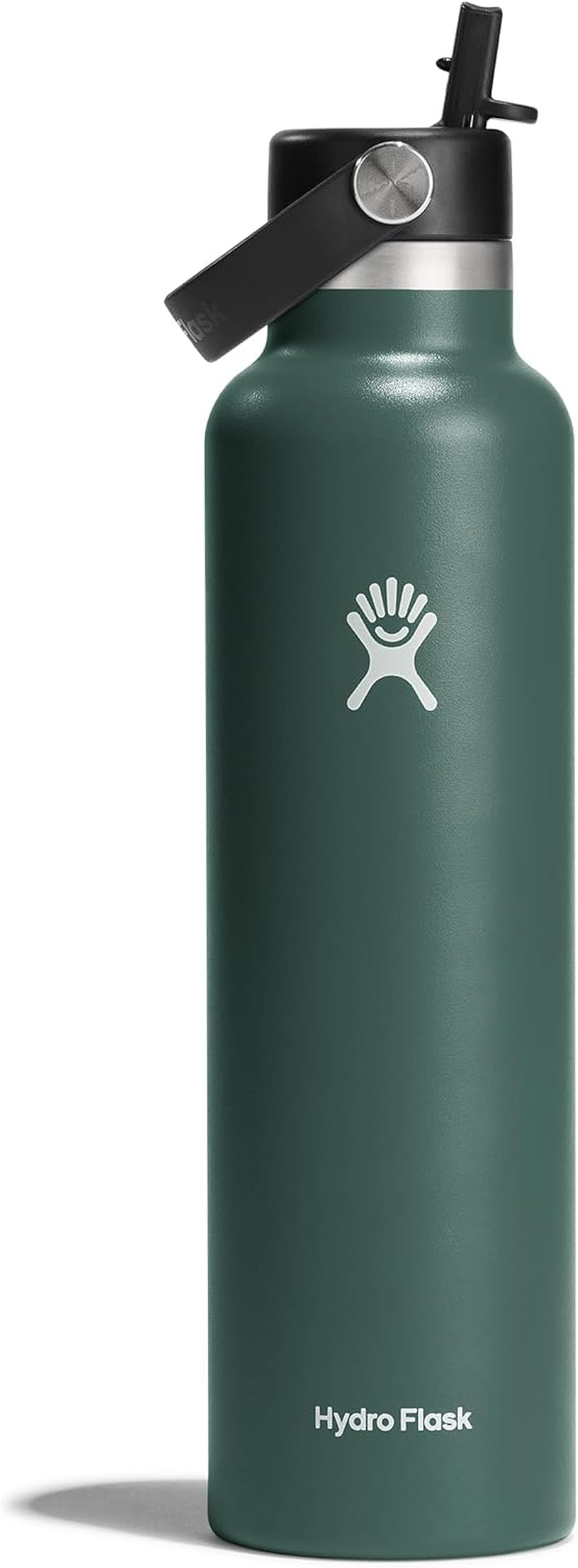 24 Oz Stainless Steel Standard Water Mouth Bottle with Flex Straw Cap and Double-Wall Vacuum Insulation