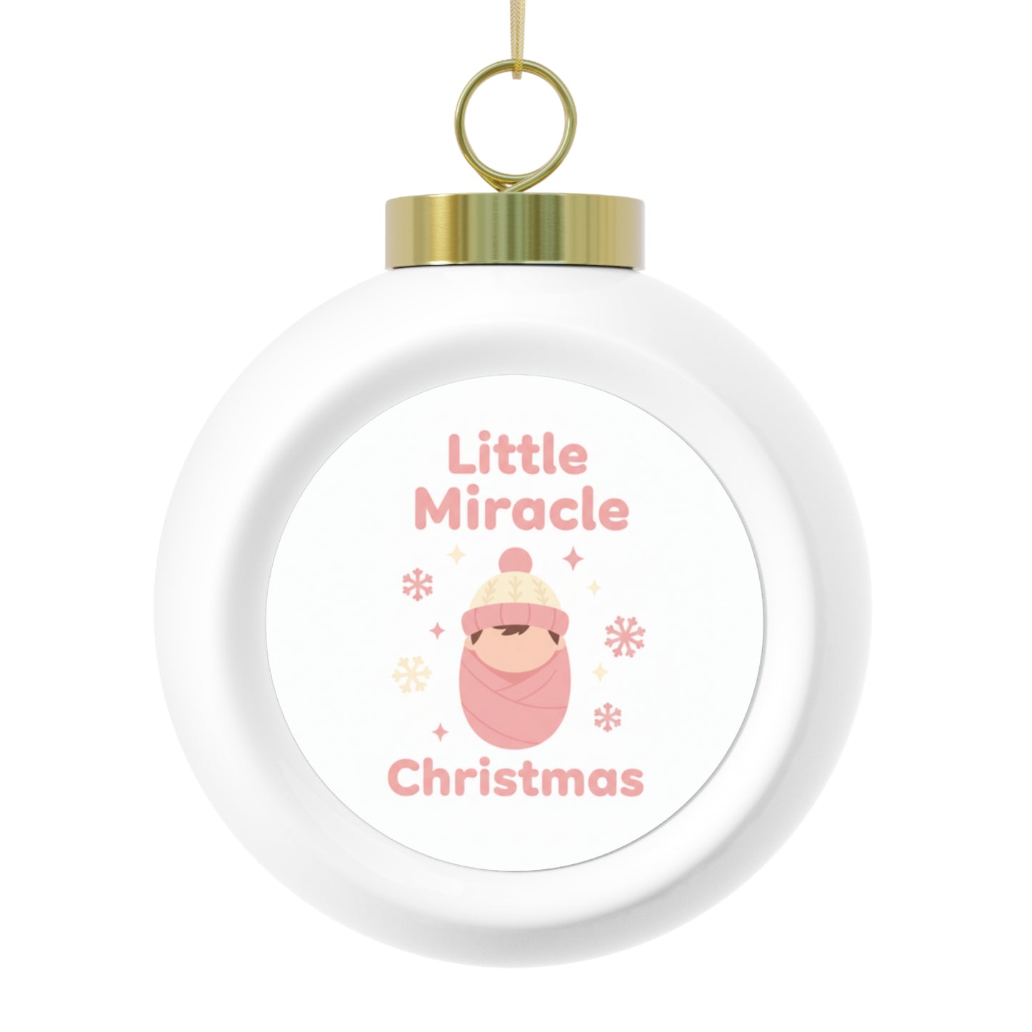 Christmas Ball Ornament Little Miracle Baby Keepsake