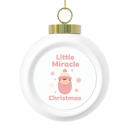 Christmas Ball Ornament Little Miracle Baby Keepsake