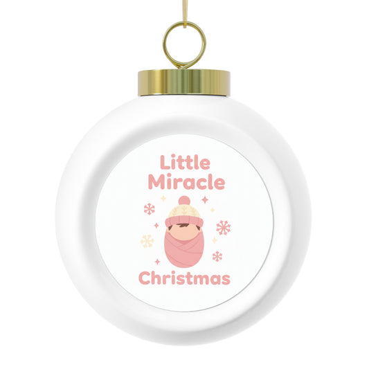 Christmas Ball Ornament Little Miracle Baby Keepsake