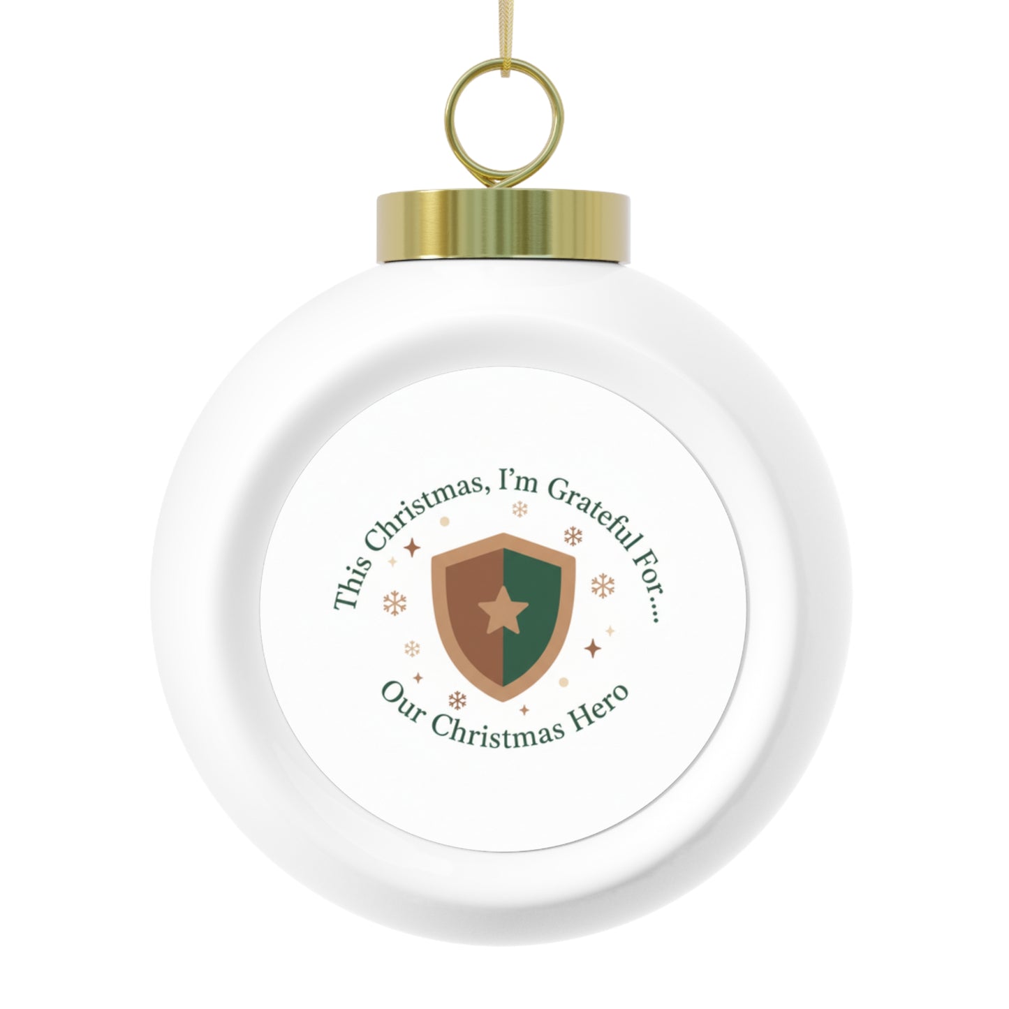 Christmas Ball Ornament — Our Christmas Hero Holiday Keepsake