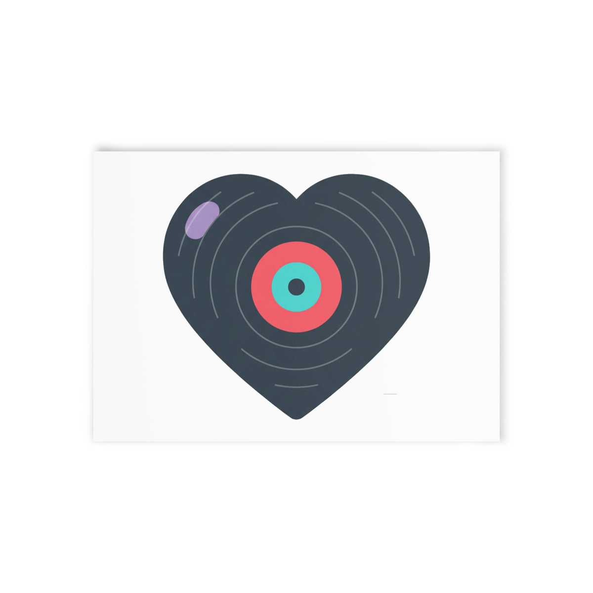 Vinyl Record Heart Card | Valentine Holiday Greeting Card for Music Lovers | Galentine’s, Lover, Friend Gift | Y2K Aesthetic
