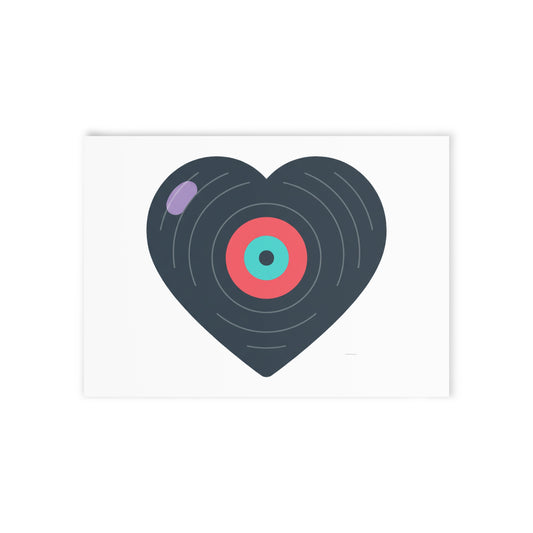 Vinyl Record Heart Card | Valentine Holiday Greeting Card for Music Lovers | Galentine’s, Lover, Friend Gift | Y2K Aesthetic