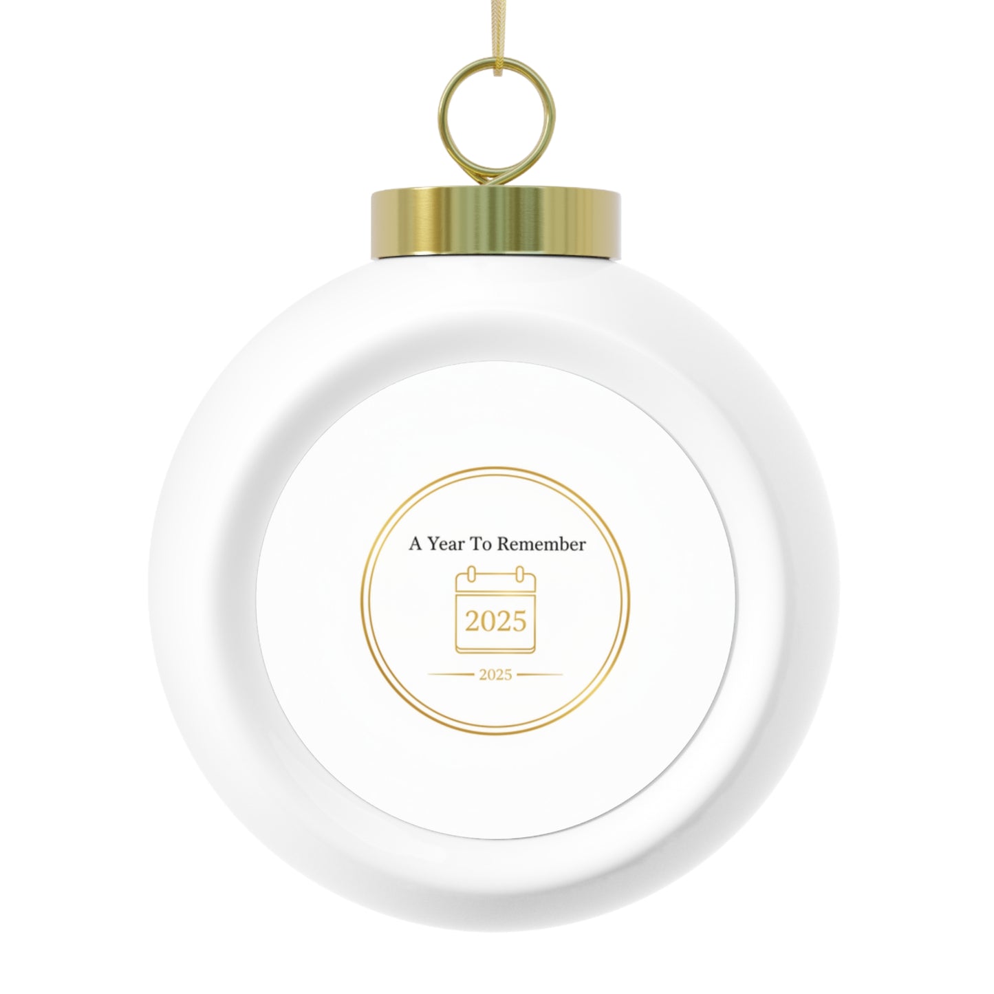 Christmas Ball Ornament - A Year To Remember Holiday Keepsake