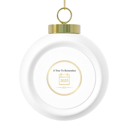Christmas Ball Ornament - A Year To Remember Holiday Keepsake