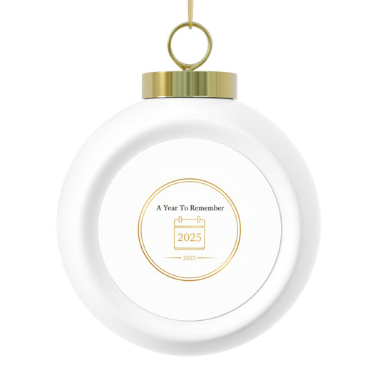 Christmas Ball Ornament - A Year To Remember Holiday Keepsake