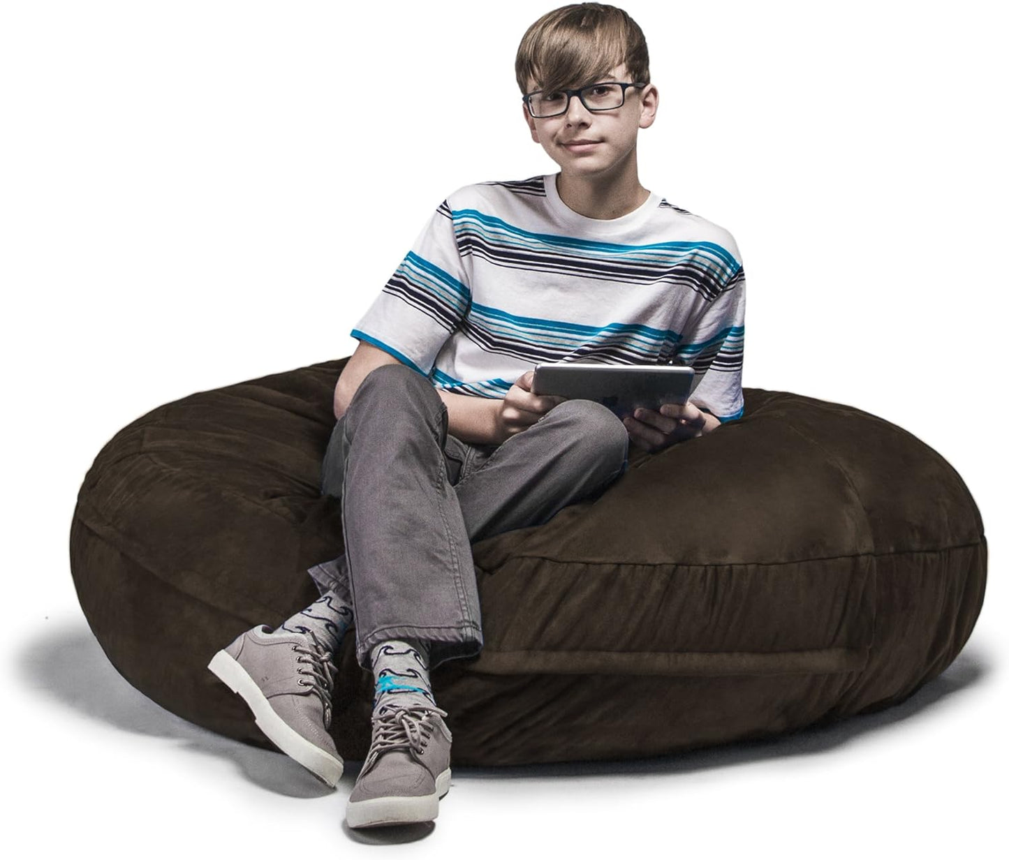 4 Ft Cocoon Bean Bag Chair, Chocolate