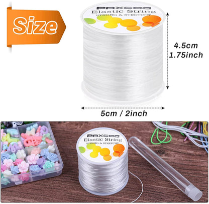 1Mm Elastic Bracelet String Cord Stretch Bead Cord for Jewelry Making and Bracelet Making White