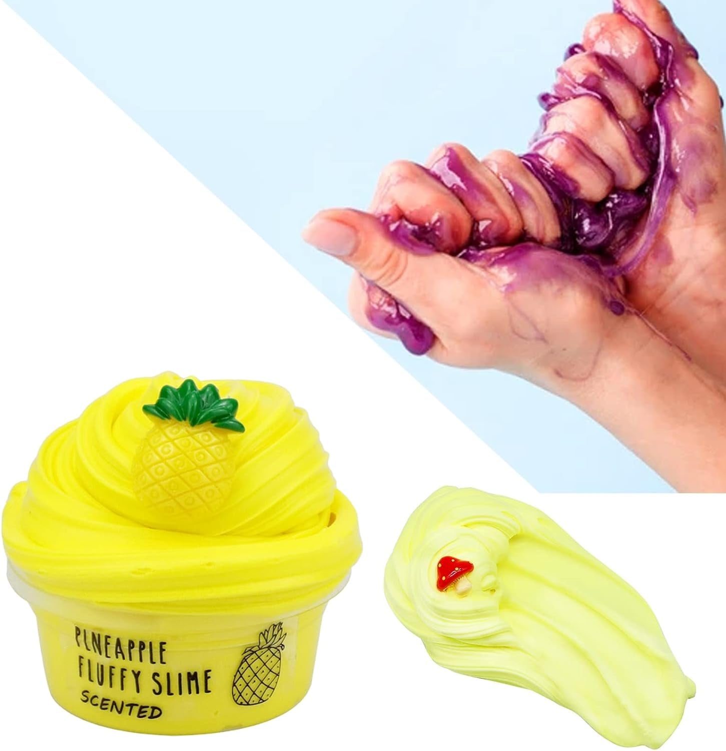 Butter Slime Kit, 1 Pack 60Ml Slime Sludge Toy with Charm Fruits Scented Stress Relief Sensory Toy K Slime