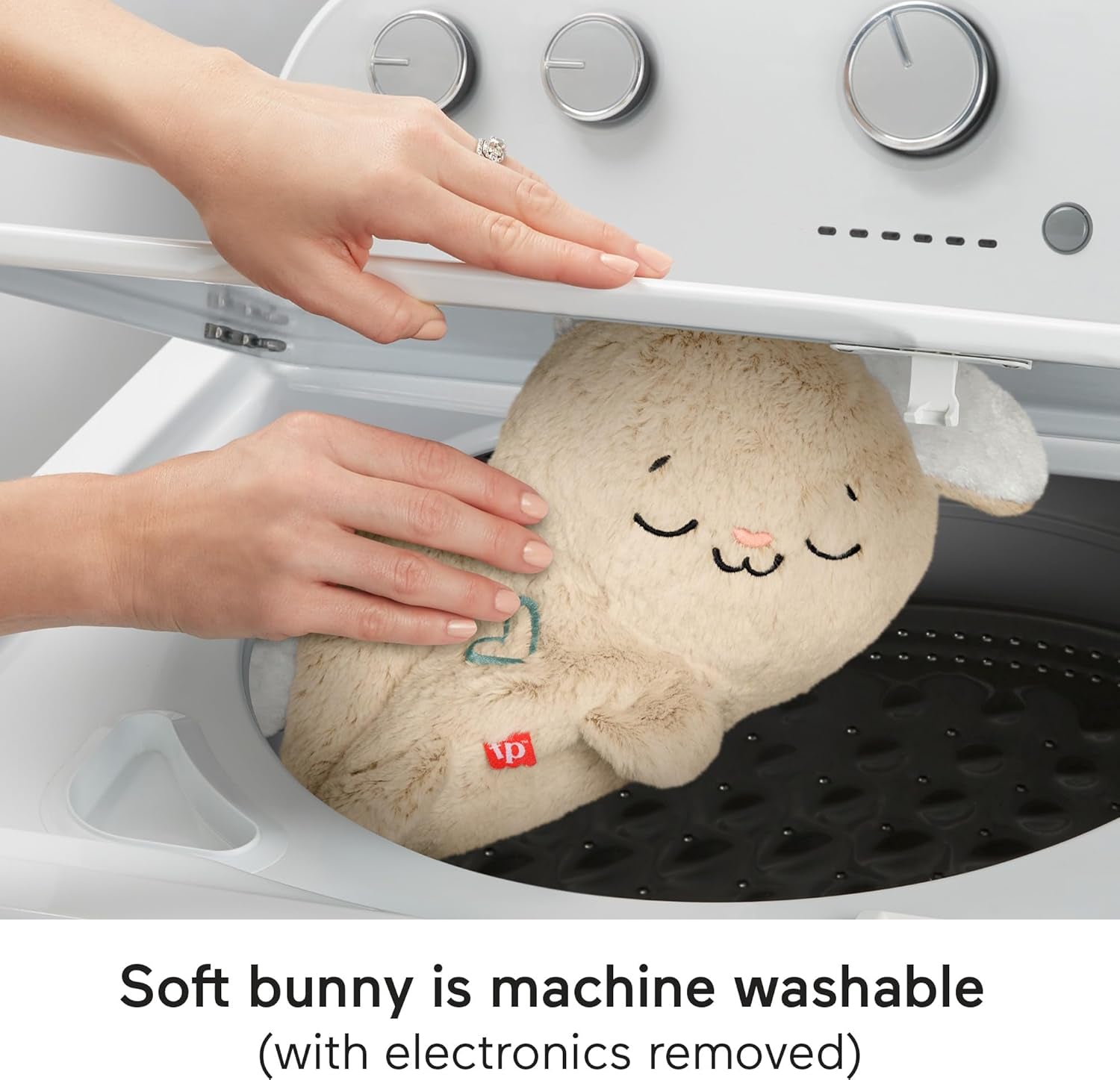 Baby Sound Machine Soothe & Settle Bunny Portable Plush Toy with Music, Lights & Motion for Newborns