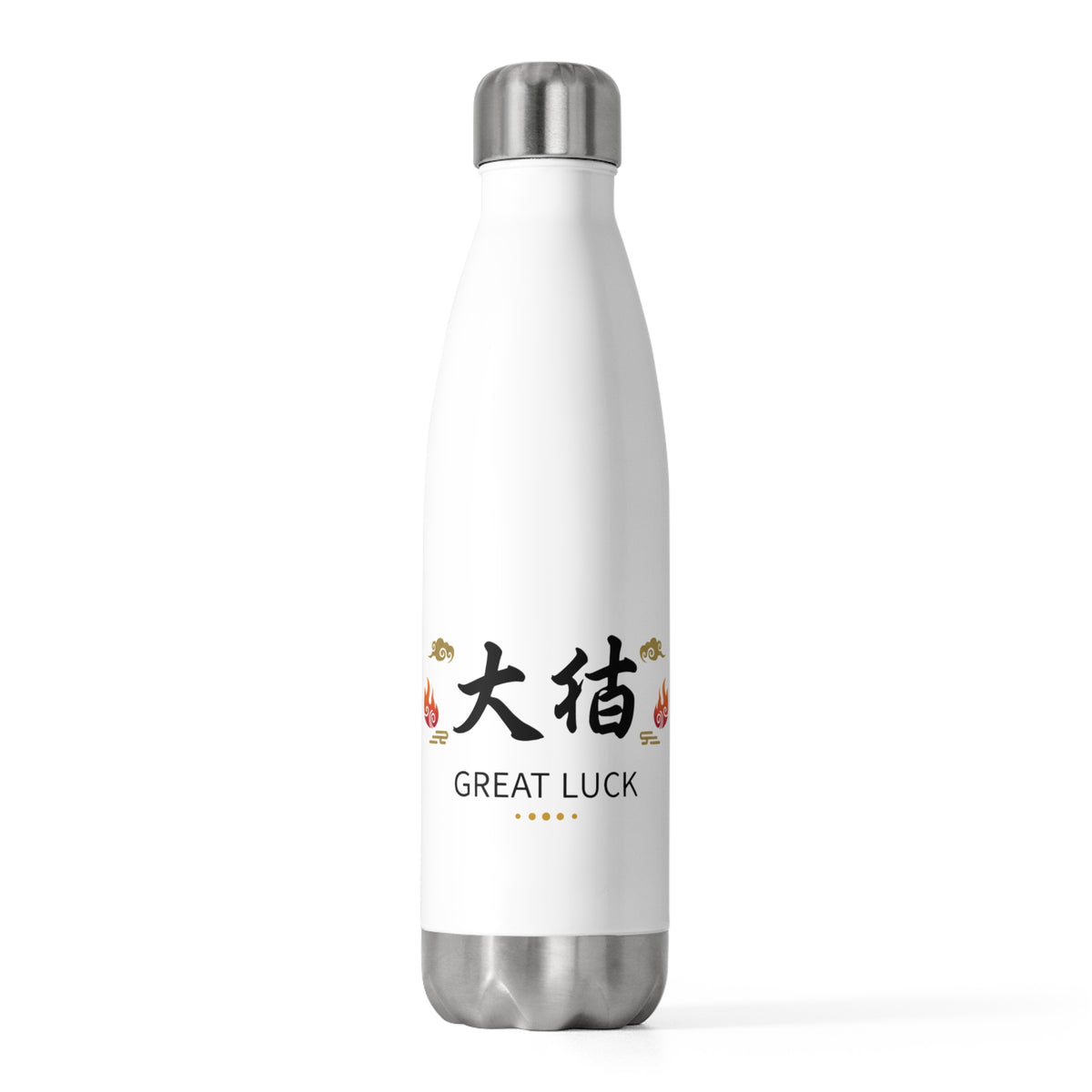 Da Ji Calligraphy Greeting | 20oz Insulated Stainless Steel Tumbler Bottle | Lunar New Year Gift for Family & Friends | Red Lucky Style