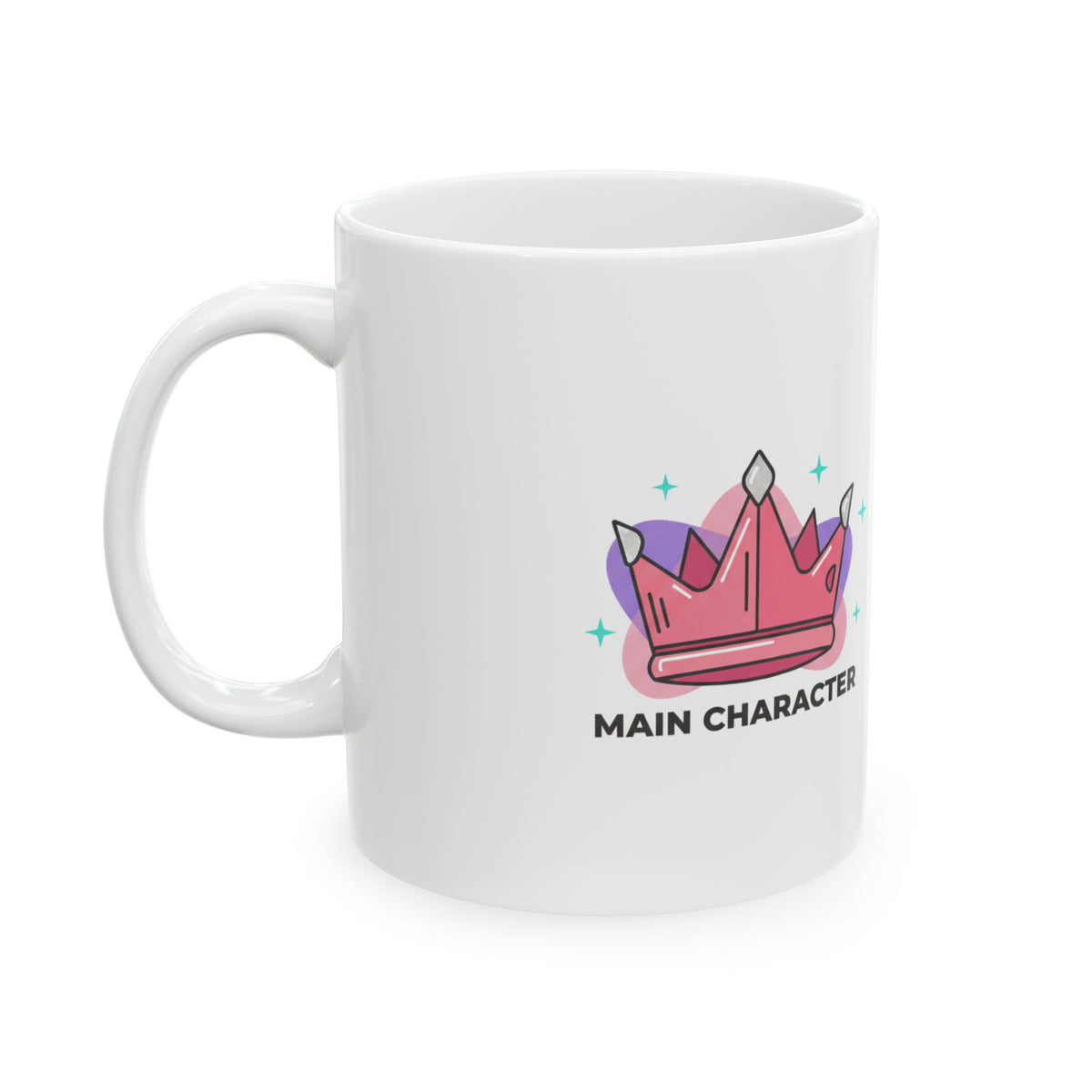 Crown Energy Heart Crown | 11oz Ceramic Coffee Mug for Self-Love | Galentine’s & Best Friend Gift | Y2K Minimalist
