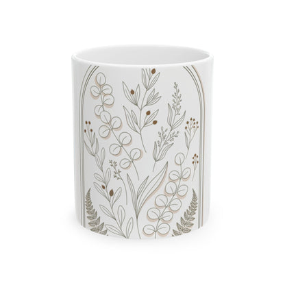 11oz Ceramic Mug, Greenhouse Window, Family Gift, Friend Gift