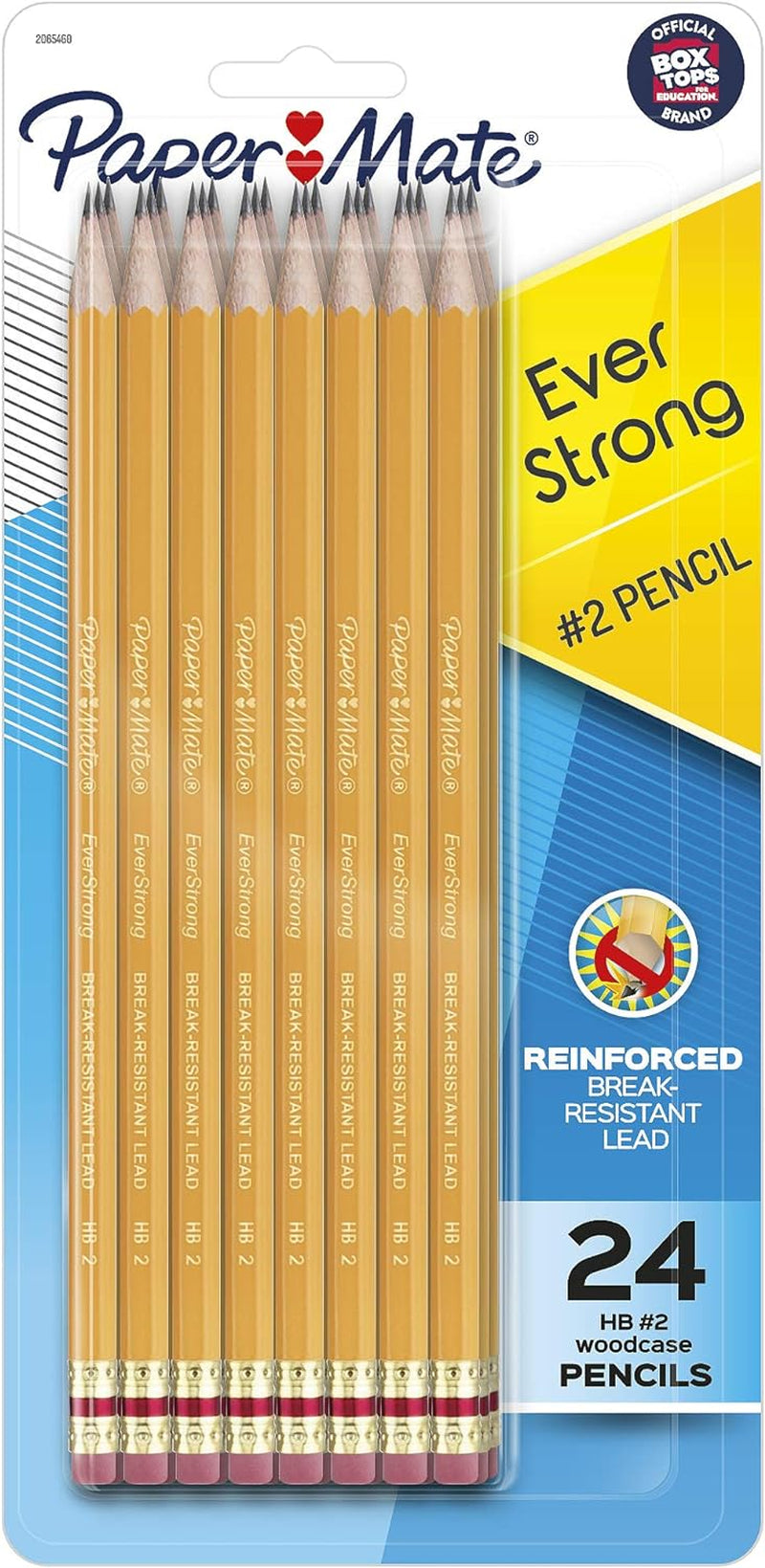 Everstrong #2 Pencils, Reinforced, Break-Resistant Lead When Writing, 24-Pack