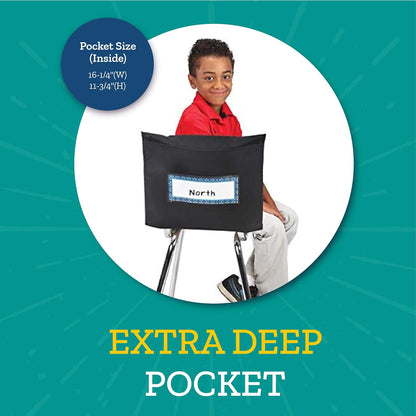 Store More Deep-Pocket Chair Pockets –6 Pack – Black
