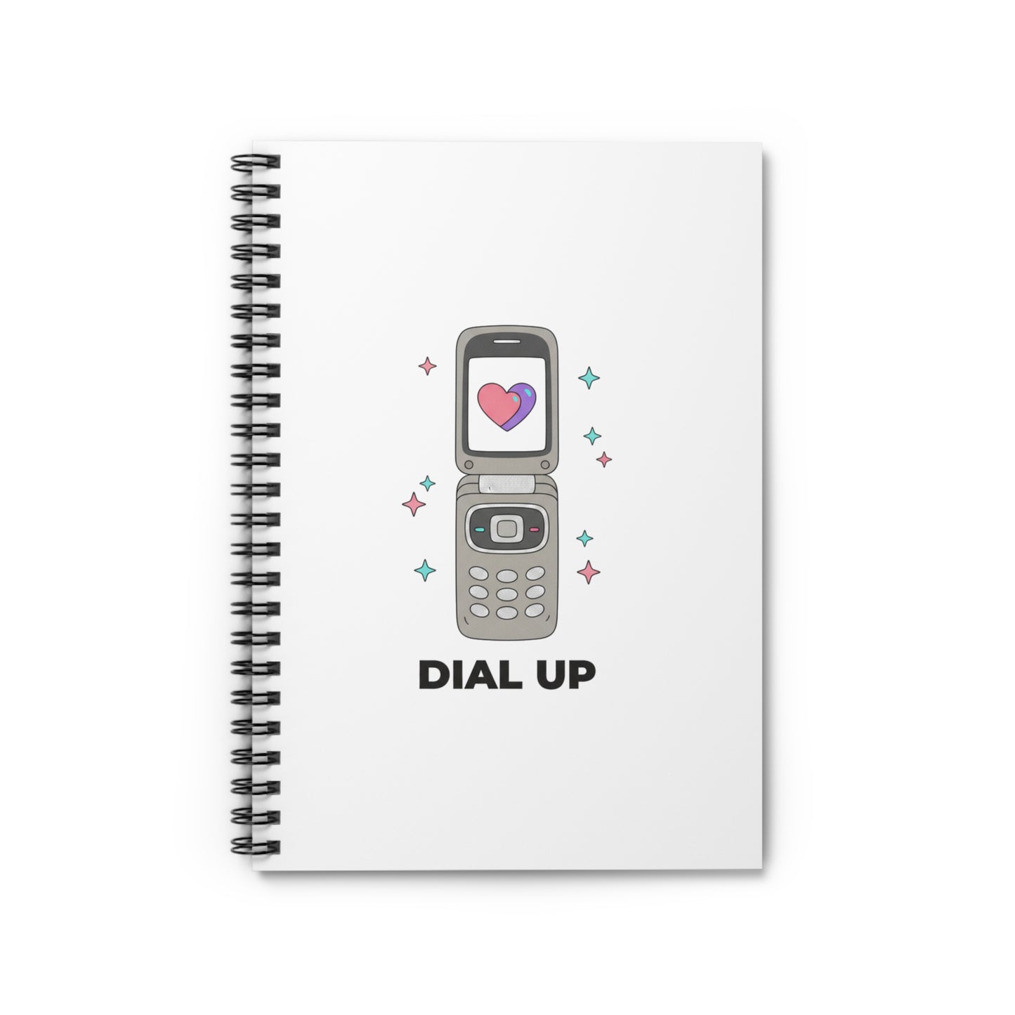 Y2K Flip Phone Heart Screen | Spiral Journal Notebook for Notes & Planning | Back to School, Galentine’s Gift | Aesthetic Valentine