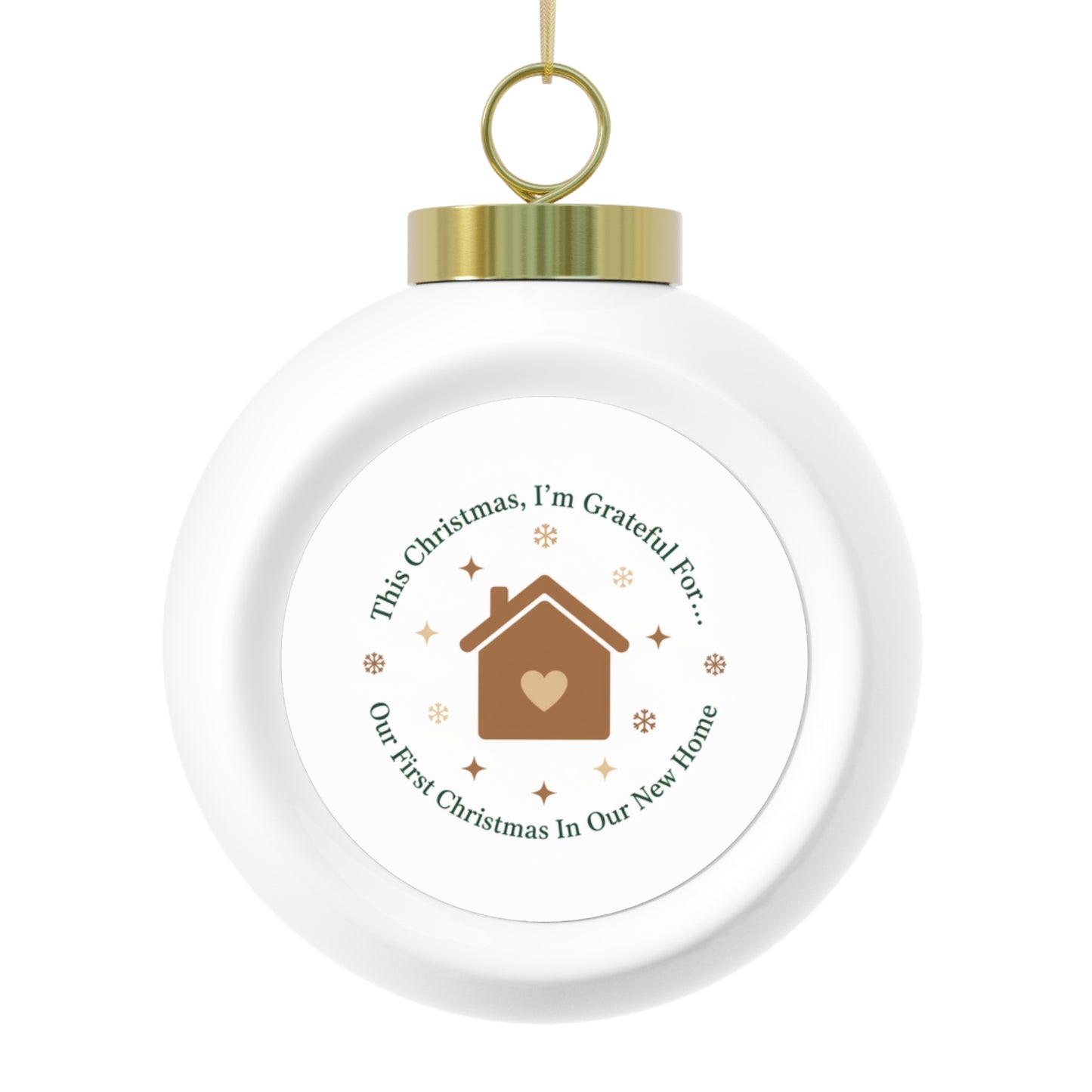 Christmas Ball Ornament - Our First Christmas In Our New Home Keepsake
