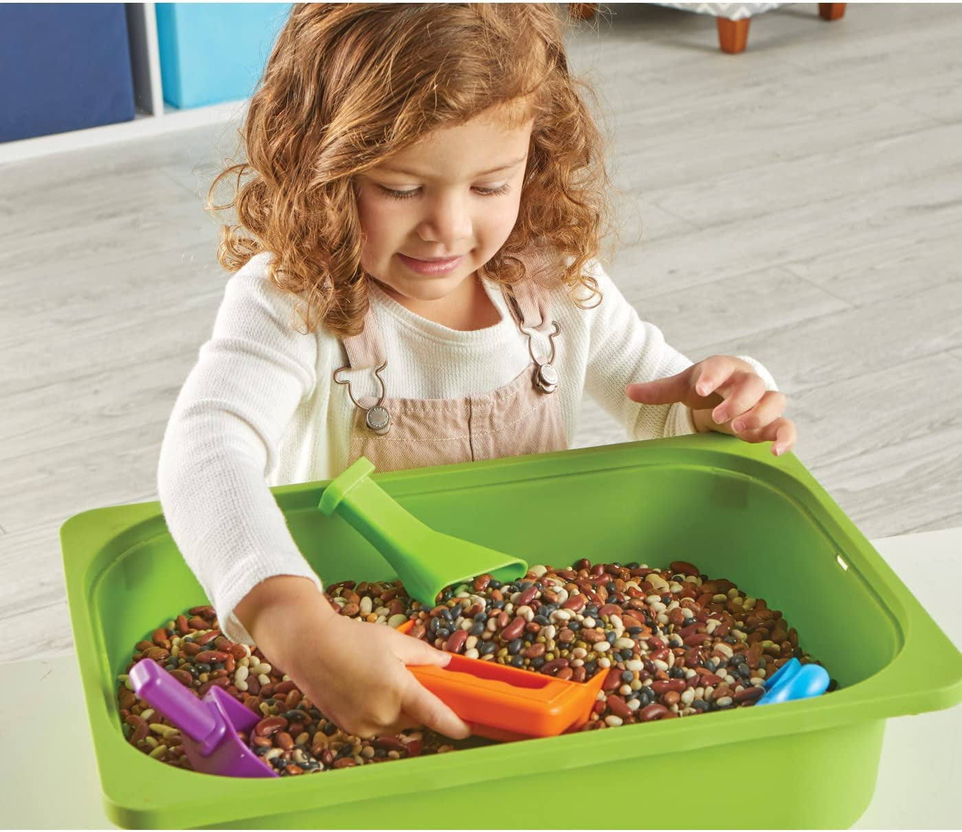 Helping Hands Sensory Scoops, 4 Pieces, Ages 3+, Fine Motor Skills Toys for Children, Toddlers Bin, Tool Set